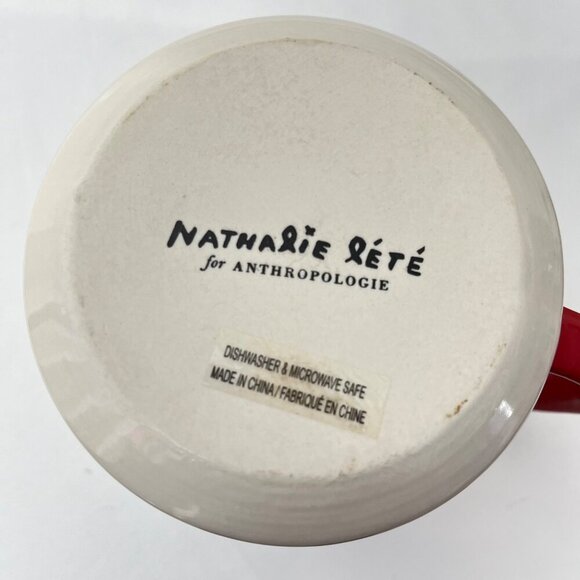 Nathalie Lete Anthropologie Ceramic Mug With Floral & Donkey Design - Picture 5 of 5